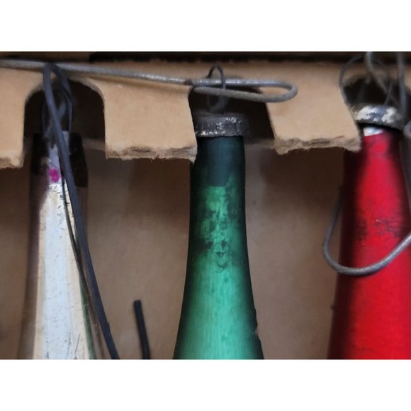 MCM Teardrop Glass Ornaments Set of 5 Multicolor Original Box Trim a Tree Retro - Picture 4 of 14